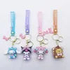 Porte-clés poupée en Silicone, mignon, Kawaii, My Melody, cannelle, Kuromi, Anime, sac à dos, pendentif, décoration, cadeaux pour filles