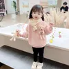 Hoodies & Sweatshirts 2 3 4 5 6 Year Baby Girls Sweatshirt Spring Autumn Warm Fleece Tops Cute Bear Pullover Children's Sweater Toddler