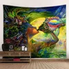 Boho Decoration Home Decor Psychedelic Mushroom 3D Printing Tapestry Hippie Fantasy Colorful Art Wall Carpet Mandala Hanging J220804