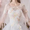 Other Wedding Dresses Elegant O Neck Half Sleeve Simple Dress Beautiful Lace Flower Plus Size Up Floor Length Slim Princess Bride Gown LOthe