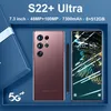 2022 Hot verkopen smartphone S22 Ultra 5G 7.3 Incell Real geperforeerd scherm 8GB 512 GB 6800 MAH 3D geëlektroplateerd gradiëntglas achteromslag