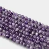 Braccialetto di perline di ametista da 10 mm con filo di pietra naturale Mew gioielli color lavanda per regalo da donna