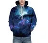 Bluza 3D Mężczyźni/kobiety z kapturem z czapką przestrzeń Galaxy Nowa jesień zima luźne cienkie z kaptury bluzy pullover L220704