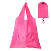 10pcsショッピングバッグ女性ポリエステル平原大容量防水処理可能な折りたたみ式折りたたみ貯蔵バッグ