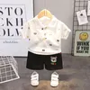 Short Sleeves Polo-shirt + Shorts Summer Baby Bear Print Clothing Sets Kids Children Boys Outfits Suits Fit 0-3 Years G220509