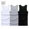 3 pz/lotto Cotone Mens Biancheria Intima Senza Maniche Canotta Solido Muscolare Maglia Canotte O-Collo Abbigliamento Da Ginnastica T-Shirt gilet da uomo 220507