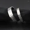 Wedding Rings 1Pcs Classic Titanium Steel Ring Electrocardiogram Wave Heartbeat Couples Bijouterie For Man Or Woman GiftWedding Rita22