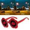 선글라스 변화하는 안경 조명 불꽃 모양으로 변화하는 불꽃 놀이 불꽃 놀이 안경 특수 효과 해바라기 형태