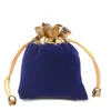 青色のジュエリーポーチペンダントネックレスビーズブレスレットウェディングパーティーの誕生日の装飾用のドローストリングバッグ