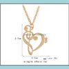 Pendant Necklaces Pendants Jewelry New Fashion Loving Heart Music Note Necklace Gold/Sier/Rose Gold Plated Wholesale 5964 Drop Delivery 20