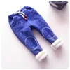 BibiCola Baby Pants Thick Winter Baby Child Trousers Star Pants Children Leggings Kids Thick Velvet Pants Boys Warm Trousers 220803