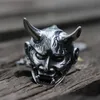 Charms Mens 316L rostfritt stål japansk ilska Hannya Ghost Mask Pendant Halsband Punk Gothic Biker Jewelry319H