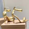 Sandali Gianvito Rossi Sandali con tacco a spillo 10,5 cm Sandali con tacco 8,5 cm Scarpe eleganti tacco da donna Sandali firmati di lusso estivi cinturino con tacco Calzature con cerniera posteriore Con scatola