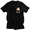 Camisetas masculinas porco de Índia engraçado na camiseta de bolso para homens pré-shrunk algodão camiseta donos de animais de estimação Tshirts Merchmen de camiseta casual de manga curta