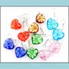 Other Earrings Jewelry Wholesale 6Pairs Handmade Murano Lampwork Glass Mixed Color Womens Inner Flower Heart Earring Gift Dr Dhkay