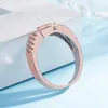 Mira Ring Set White Diamond Silver Ring Fiesta Regalo de cumpleaños Relojes de moda Anillos