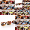 Band Rings Jewelry Wholesale Mixed 24Pcs Fashion Women Handmade Colorf Translucent Murano Glass Ring Drop D Dh4Fs
