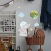 Autocollant mural lumineux en forme d'éléphant et de lune, pour chambre d'enfant, chambre à coucher, décoration de la maison, lueur dans la nuit, combinaison d'autocollants 220727