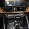 Carbon Faserauto Center Air Outlet Frame Decoration Trim Aufkleber-Auto-Styling für Alfa Romeo Giulia Stelvio 2017 2018 Accessoires2519
