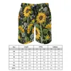Pantaloncini da uomo Sunflower Art Board Girasoli Blooming Beach Coulisse Cute Customs Costume da bagno Big Size 3XLMen's