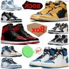 Top Quality Jumpman 1s Basketball Shoes 1 Silver Toe High Dark Mocha Obsidian UNC Fearless Patent University Blue Smoke Chicago