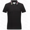 Mens Designers Exclusivos Polos Camisas Para Homem High Street Itália Bordado Garter Cobras Pequenas Abelhas Impressão Marcas Roupas Cottom C2664