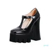 Scarpe eleganti Primavera Mary Janes Platform Women Round Head Black Waterproof Chunk Heels Womens Pumps Working Casual