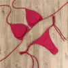 セクシーな女性の夏の水着ビキニセットブラネクタイサイドG弦のひものビーチトライアングルスーツ水着水着スーツ