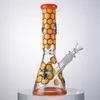 Heady Beaker Bongs Glas-Wasserpfeifen Bienenstil Perkolatoren Wasserpfeifen 14 mm 18 mm Innengewinde Gerades Rohr Mini-Öl-Dab-Rigs mit Schüssel