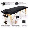 Regulowane łóżko do masażu 2 sekcje składane masaż kanapa przenośna tatuaż na stole spa w/za darmo przenoszenie czarny 1 w Stanach Zasobowy