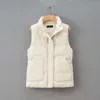 Damenwesten Damenweste Winterjacke Tasche Kapuzenmantel Warm Lässig Baumwolle Gepolstert Weiblich Schlank Ärmellos Weste Gürtel Auf Lager Luci22