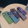 New Style Change Color Rhombus Heart Phone Case لـ iPhone 13Promax 12 11 7/8p XR Shell