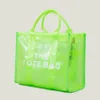 PVC A bolsa da sacola da bolsa e do verão nova cor fluorescente transparente bolsas de ombro de grande capacidade Totes 222q