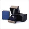 Leather Jewelry Box With Led Light For Engagement Wedding Rings Festival Birthday Ring Display Gift Boxes W0024 Drop Delivery 2021 Packing