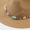 Bohemian Beaded Panama Hat for Women Summer UV Protection Beach Hats Foldable Ladies Holiday Gifts Wholesale