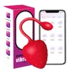 Meyve atlama Yumurta Tam Silikon Vajinal Vibratör Uygulaması Kontrollü Bluetooth Klitoral Stimülatör G-Spot Masaj Masajı Kadınlar İçin Seksi Oyuncaklar