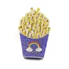 Newest Bridal wedding party purses women evening party special bag diamonds French fry fries rainbow clutches crystal purses 210302