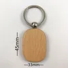 Personaliseer leuke lege houten sleutelhangers gepersonaliseerde gegraveerde sleutelhanger carving rechthoek vierkante ronde hart vorm SZ621