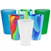 New 480ml Portable Silicone Mugs Camouflage Tumbler Drop-resistant Cup for Drink Wine Beer DHL Delivery