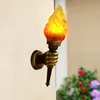 Lampada da parete Torch Decor American Retro Sconce Apparecchio per casa Balcone Bar Ristorante Inn Garden Yard Outdoor Flame LightsWall