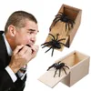 Wooden Prank Spider Bug Scare Box Prank Toy April Fool's Day Spoof Funny Scare Small Wooden Box Home Office Scare Toy Funny G249K