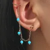 Clip-on & Screw Back Fashion Stars Moon Clip Earrings Ear Hook Personality Metal Clips Double Pierced Earring Women Girls JewelryClip-on Kir