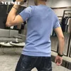 Camiseta para hombre, camisa rosa, talla grande 4XL, verano, tendencia personalizada, camisetas de manga corta de alta calidad, Top para hombre 220407