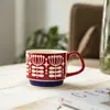 Mugs Nordic Stackable Ceramic Mug Coffee Cup Couple Breakfast Ear Hanging Simple Milk CupMugs