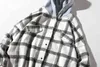 2022 printemps hommes chemise à capuche nouvelle marque Hip-Hop treillis chemise mâle manches longues Streetwear simple boutonnage chemises L220706