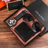 Wristwatches Watch For Men Luxury Business Quartz Wristwatch Black Gifts Husband Boyfriend Sunglasses Card Holder Relogio Masculino