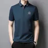 Business Embroidered Polo Shirt Men Summer Short Sleeve TShirt Turn Down Collar Slim Fit Polo Shirt For Men Tops Casual Clothes 220615