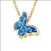 Chokers halsband hängsmycken smycken akrylfjäril halsband nytt mode colorf blå guld pläterad för kvinnor flickor släpp leverans 2021 ybr2r