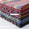 Width Ethnic Bohemian Style Thick Striped Fabric Upholstery Canvas Cotton Fabric Boho Home Decor Fashion Craft Supplies fabrics