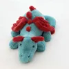30cm / 60cm 2色スーパーソフトクローズウサギの毛皮飛行恐竜ぬいぐるみのおもちゃかわいい青赤恐竜ぬいぐるみ贈り物